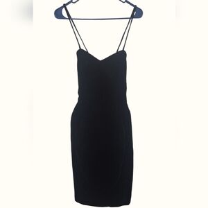 Ann Taylor Vintage Black Velvet Twist Front Dress Women's Dress Size 4